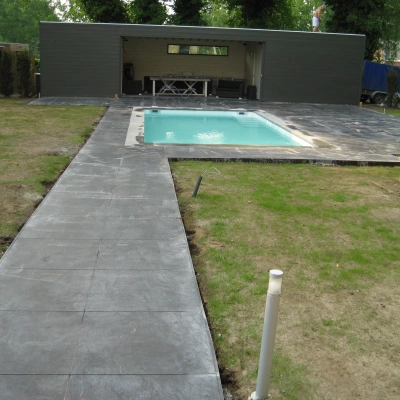 Terras zwembad Grobbendonk