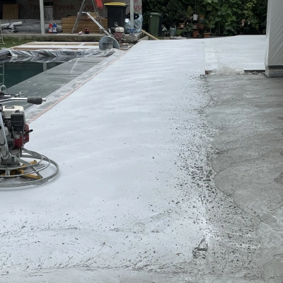 Titanium Wit Oxide Betonnen Terras Boortmeerbeek