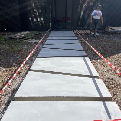 Titanium Wit Oxide Betonnen Terras Boortmeerbeek