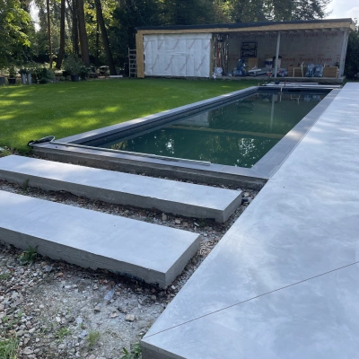 Titanium Wit Oxide Betonnen Terras Boortmeerbeek